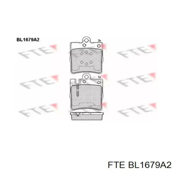 BL1679A2 FTE колодки тормозные задние дисковые