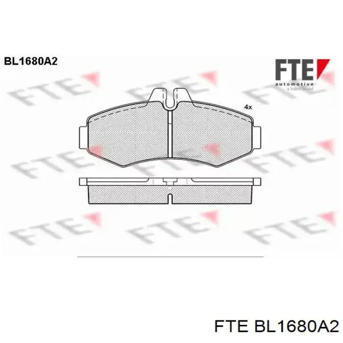 BL1680A2 FTE колодки тормозные передние дисковые