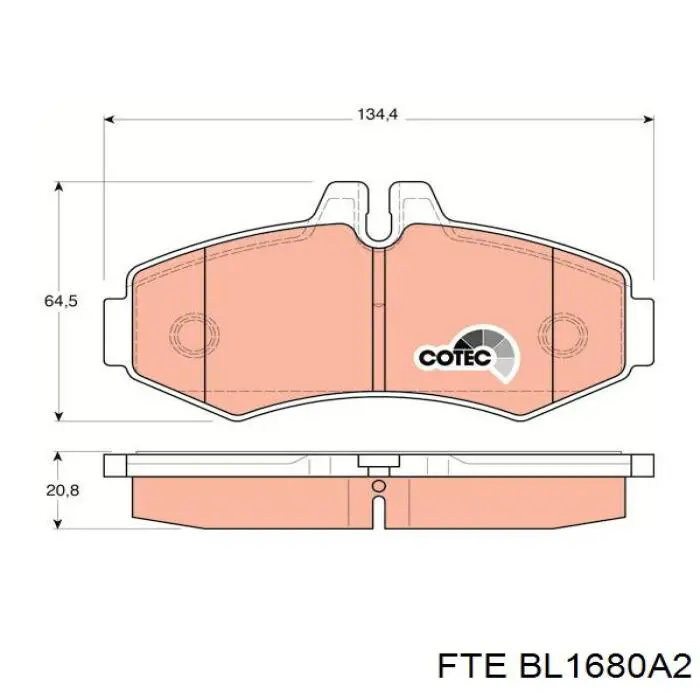 BL1680A2 FTE Колодки передние