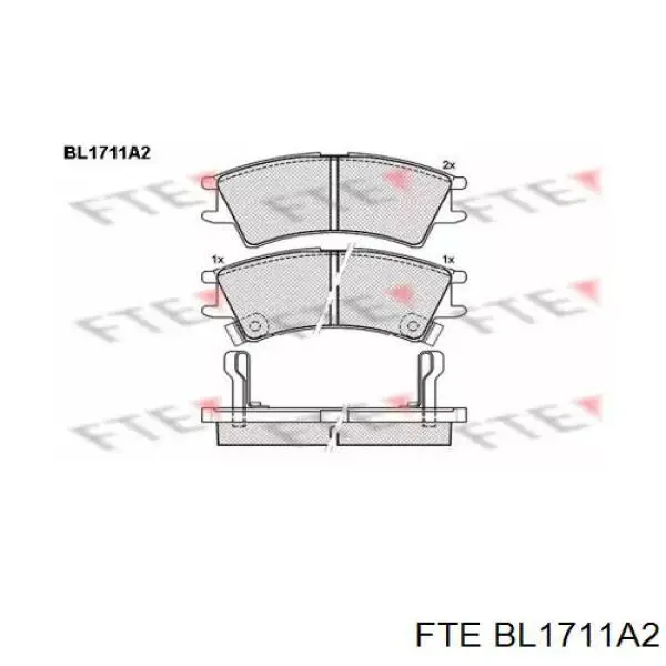 BL1711A2 FTE колодки тормозные передние дисковые
