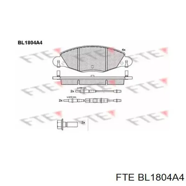 BL1804A4 FTE колодки тормозные передние дисковые