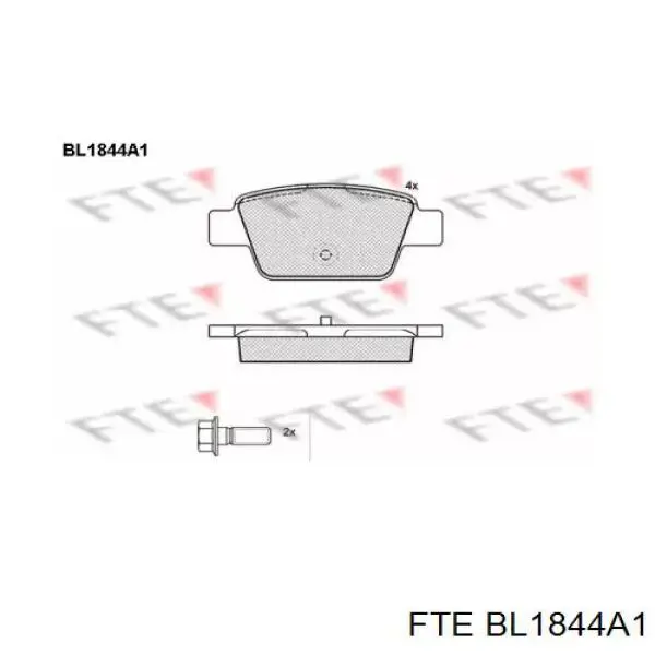 BL1844A1 FTE колодки тормозные задние дисковые