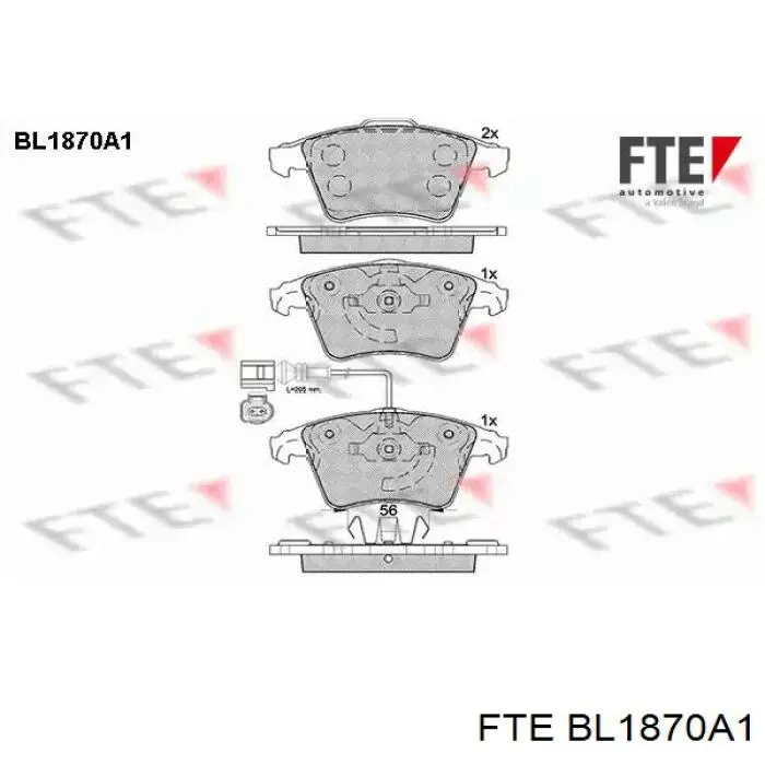 BL1870A1 FTE Колодки передние