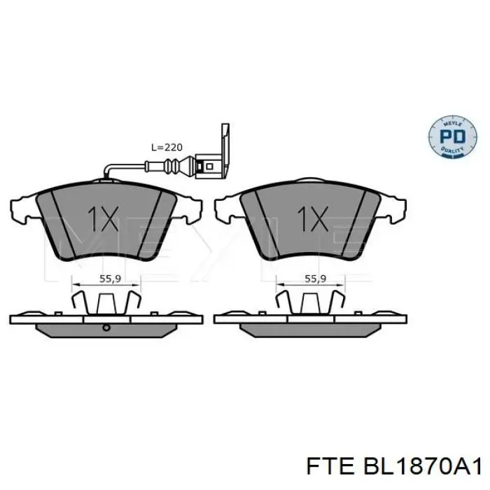 Колодки FTE BL1870A1 цена, от 29.00 USD