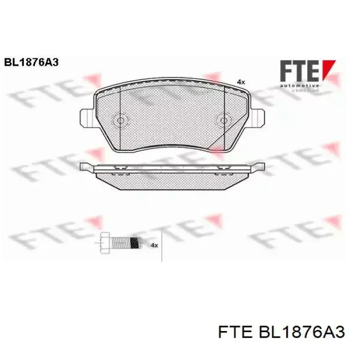 Передние тормозные колодки BL1876A3 FTE