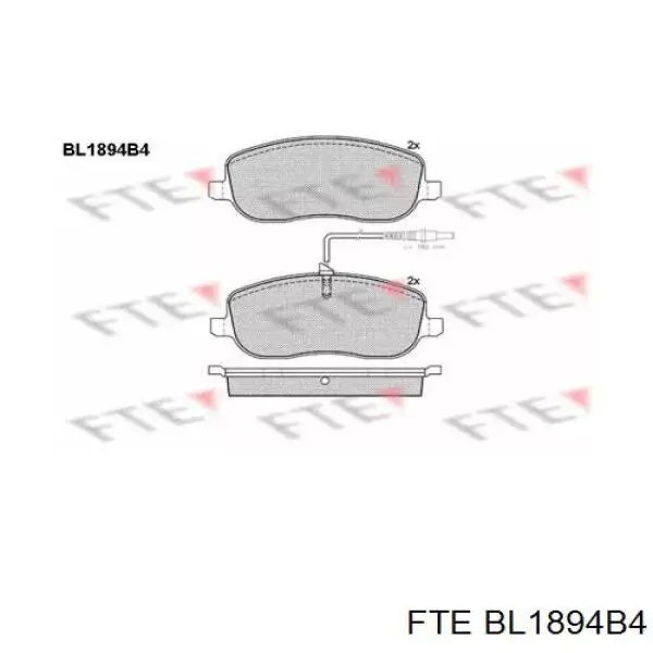 BL1894B4 FTE колодки тормозные передние дисковые