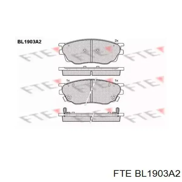 BL1903A2 FTE колодки тормозные передние дисковые