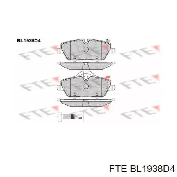 BL1938D4 FTE колодки тормозные передние дисковые