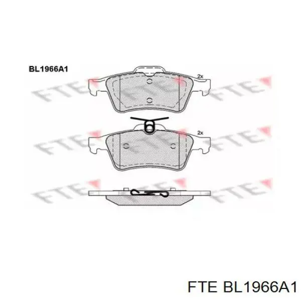 BL1966A1 FTE колодки тормозные задние дисковые