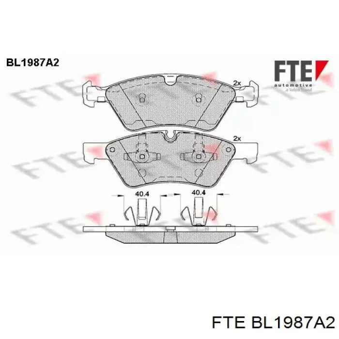 BL1987A2 FTE колодки тормозные передние дисковые