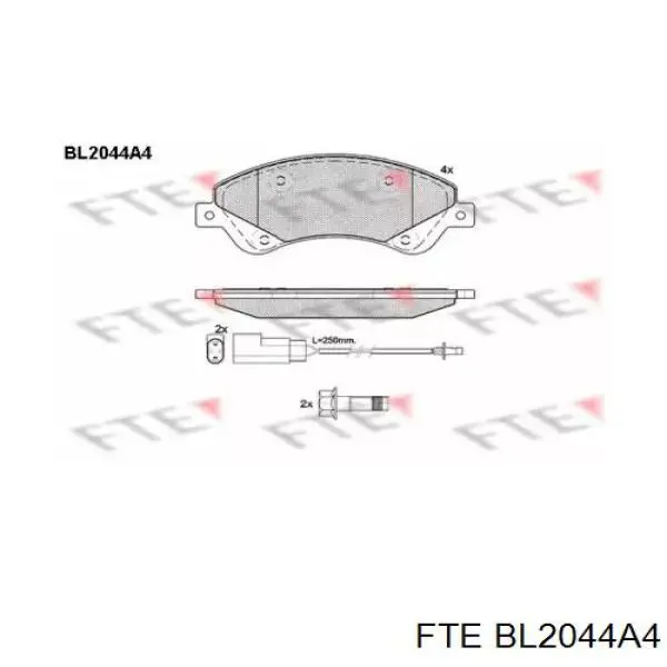 BL2044A4 FTE колодки тормозные передние дисковые