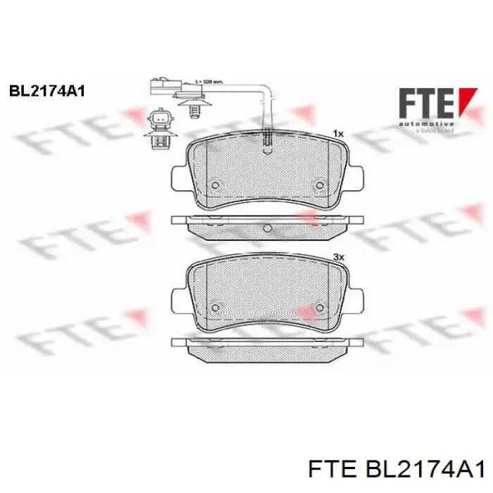 BL2174A1 FTE колодки тормозные задние дисковые