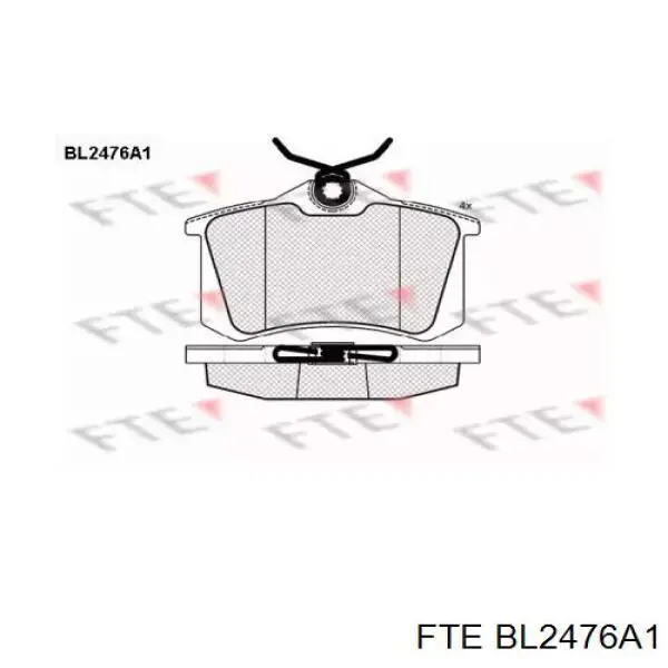 BL2476A1 FTE колодки тормозные задние дисковые