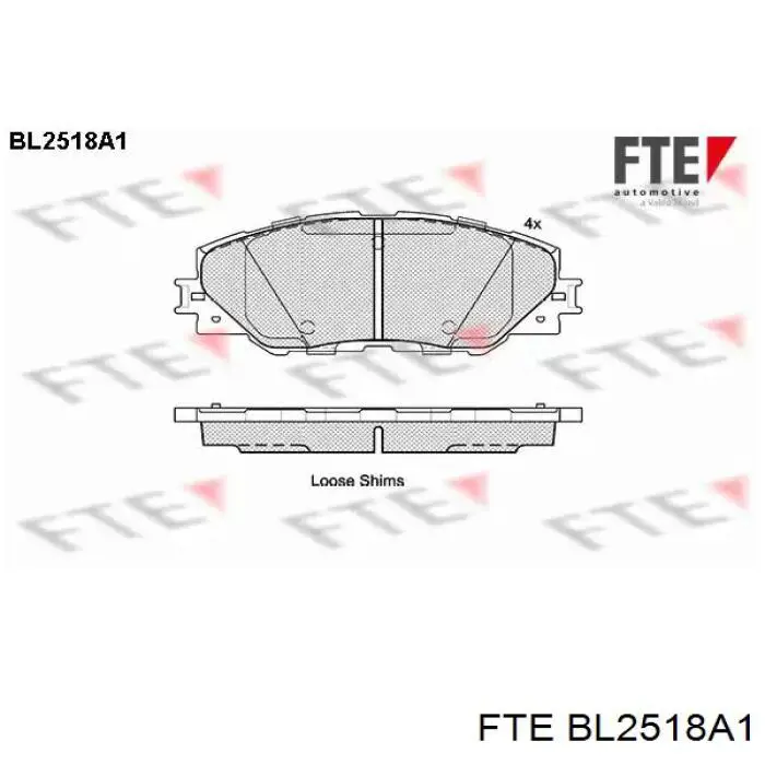BL2518A1 FTE колодки тормозные передние дисковые