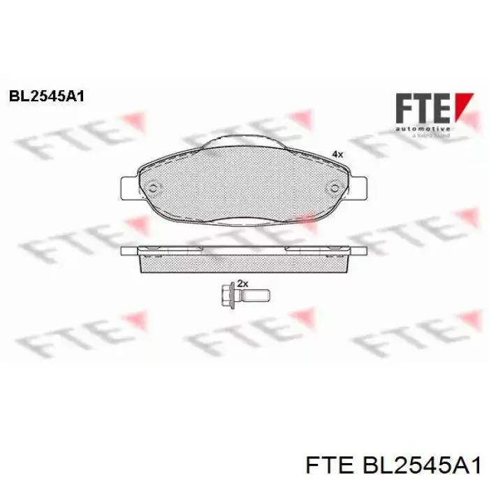 BL2545A1 FTE колодки тормозные передние дисковые