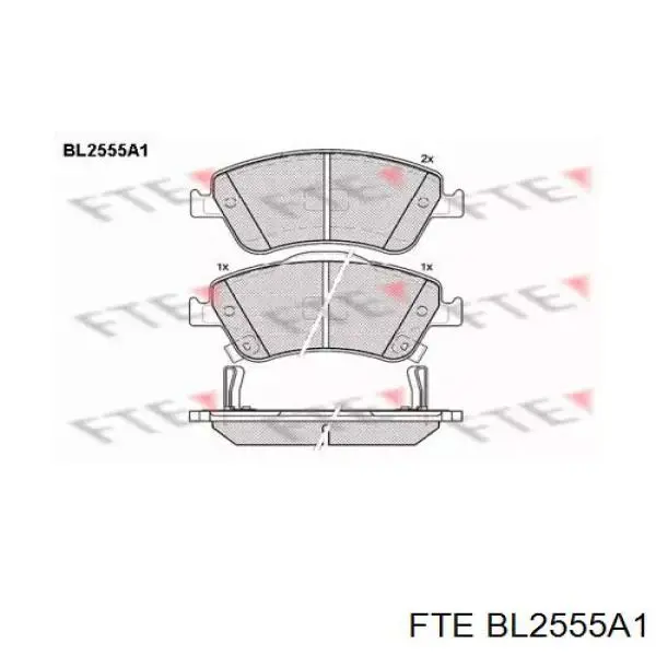 BL2555A1 FTE колодки тормозные передние дисковые