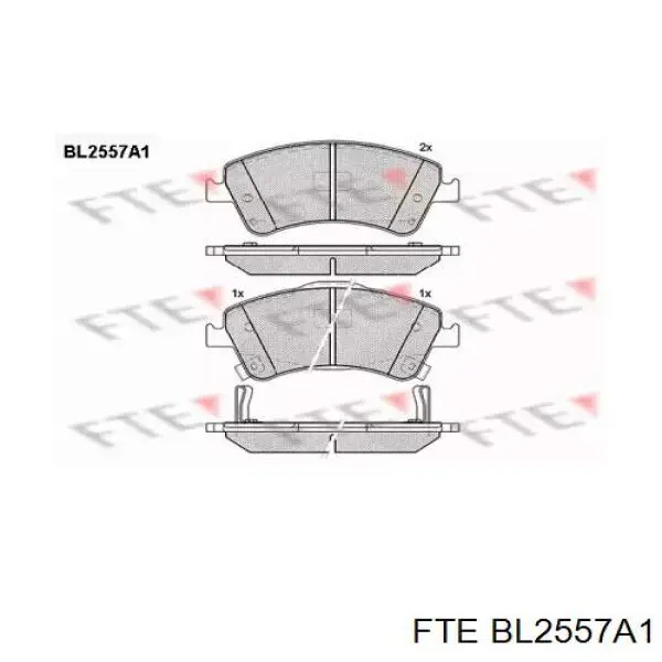 BL2557A1 FTE колодки тормозные передние дисковые