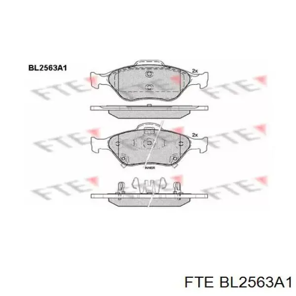 BL2563A1 FTE колодки тормозные передние дисковые