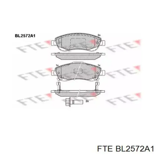 BL2572A1 FTE колодки тормозные передние дисковые
