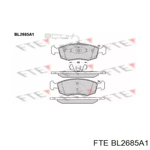 BL2685A1 FTE колодки тормозные передние дисковые