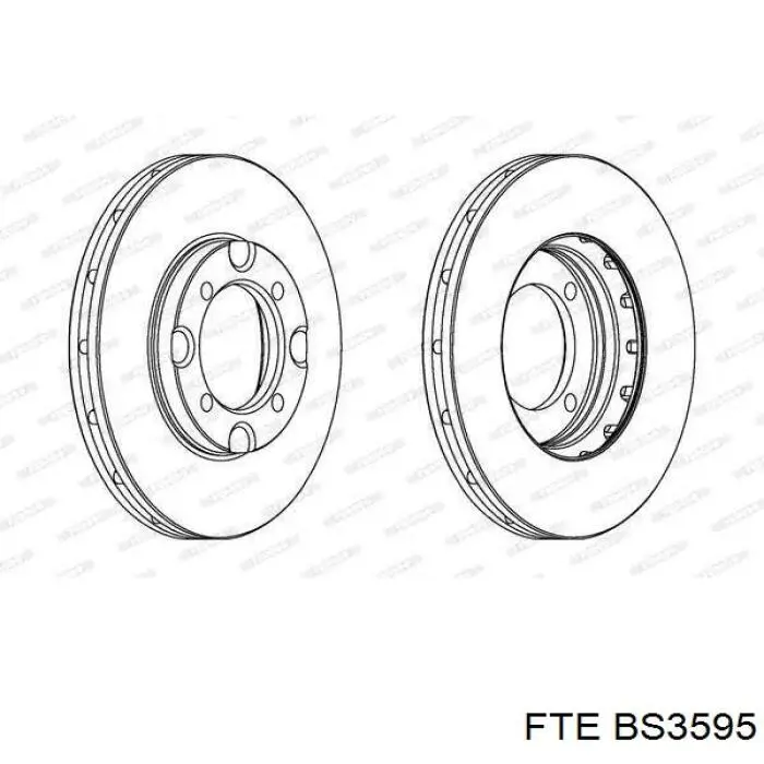 Передние тормозные диски BS3595 FTE