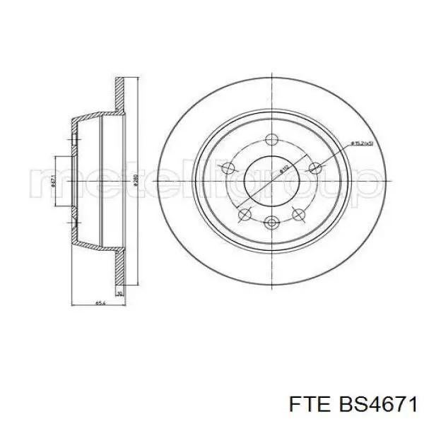 Купить BS4671 FTE Диск тормозной задний