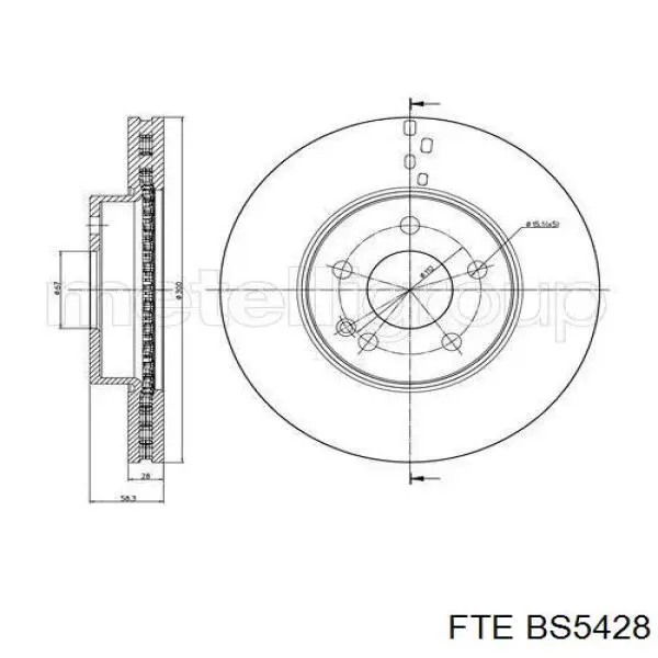 Передние тормозные диски BS5428 FTE