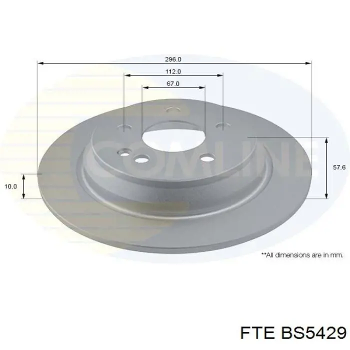 Купить BS5429 FTE Диск тормозной задний