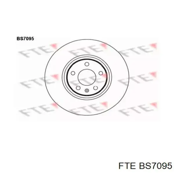BS7095 FTE диск тормозной передний
