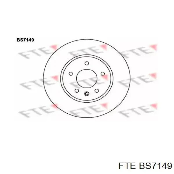 BS7149 FTE диск тормозной передний