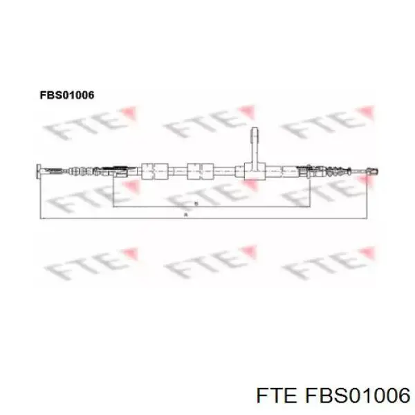 FBS01006 FTE трос ручного тормоза задний правый