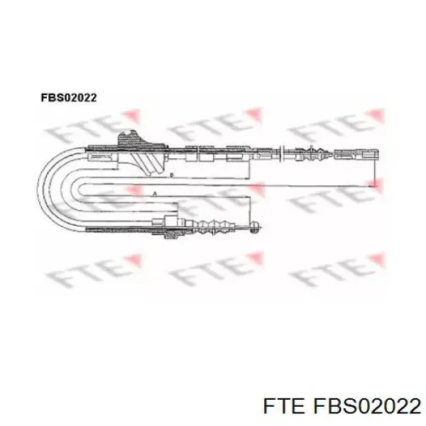 Задний трос ручника FBS02022 FTE