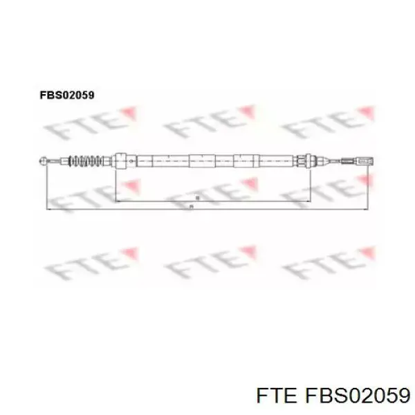 FBS02059 FTE трос ручного тормоза задний правый/левый