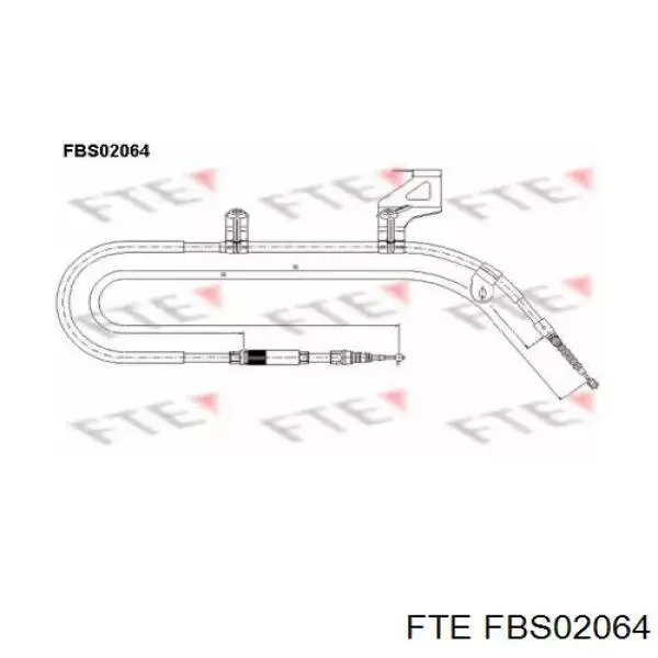 Задний правый трос ручника FBS02064 FTE