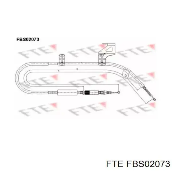 FBS02073 FTE трос ручного тормоза задний правый
