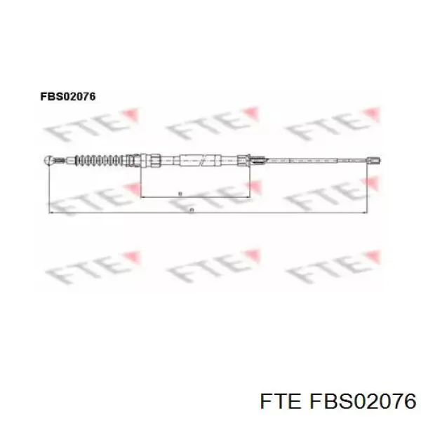 FBS02076 FTE трос ручного тормоза задний правый/левый