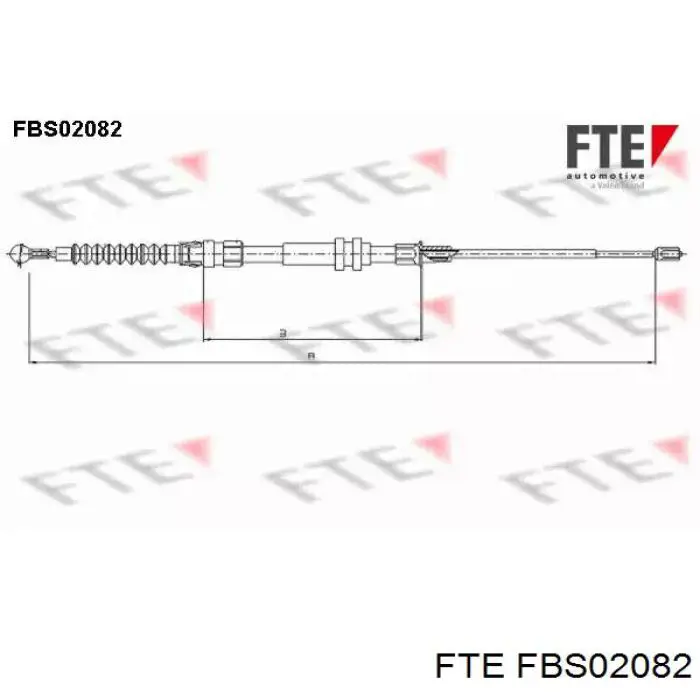 Задний трос ручника FBS02082 FTE