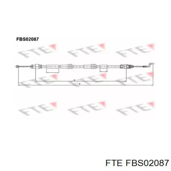 Задний трос ручника FBS02087 FTE