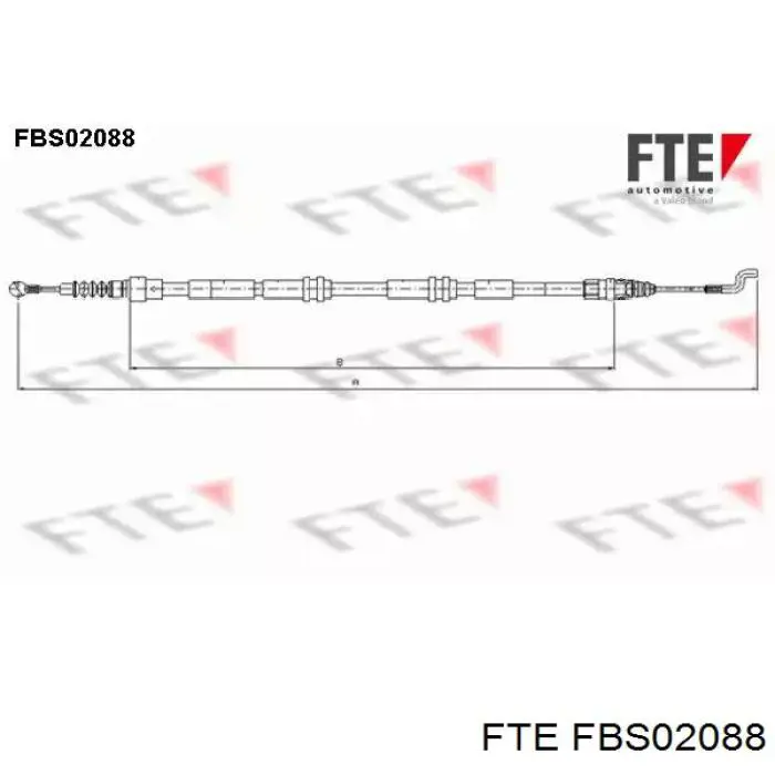 FBS02088 FTE трос ручного тормоза задний правый/левый