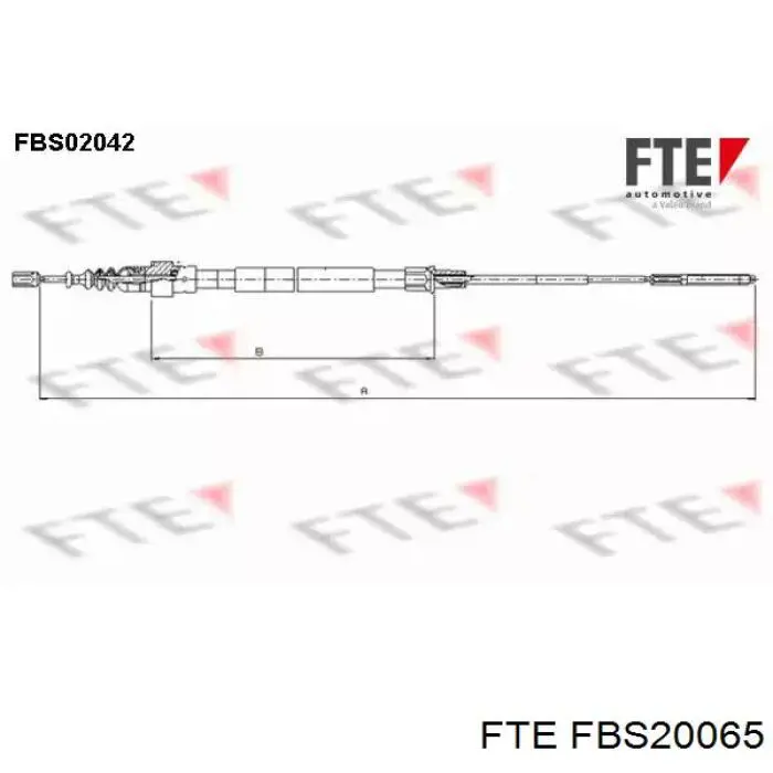 Трос ручного тормоза передний FTE FBS20065 цена, от 6.48 USD