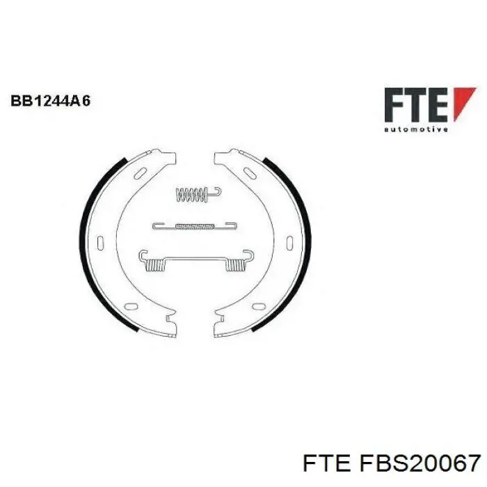 Трос ручного тормоза промежуточный FBS20067 FTE