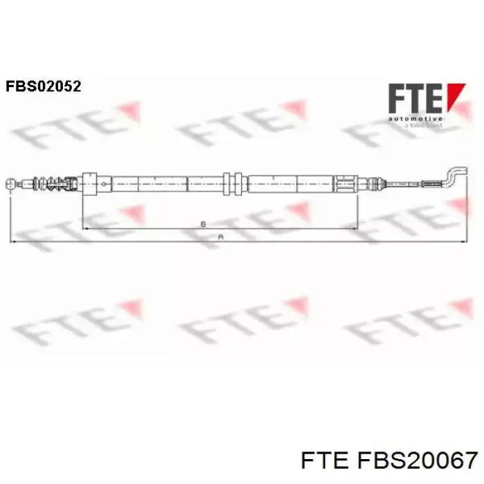 FBS20067 FTE Трос стояночного тормоза промежуточный
