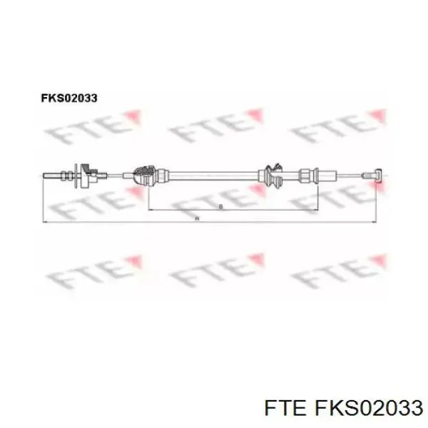 Трос сцепления FKS02033 FTE