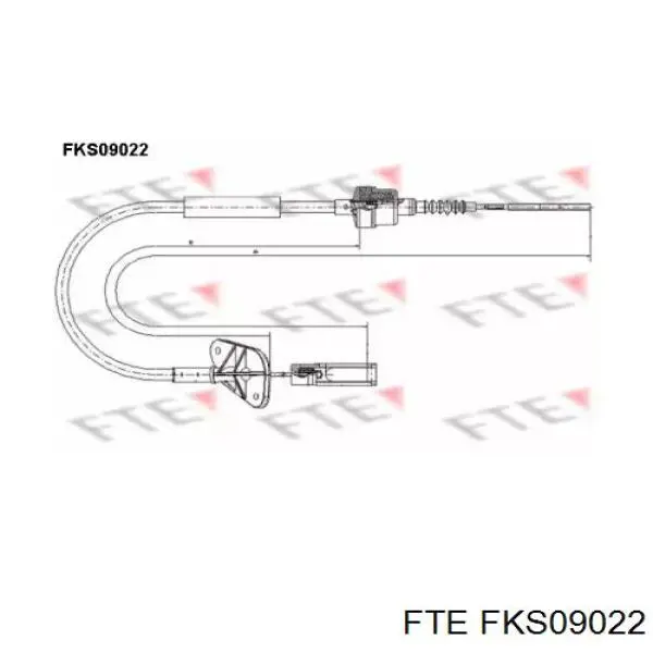 Трос сцепления FKS09022 FTE