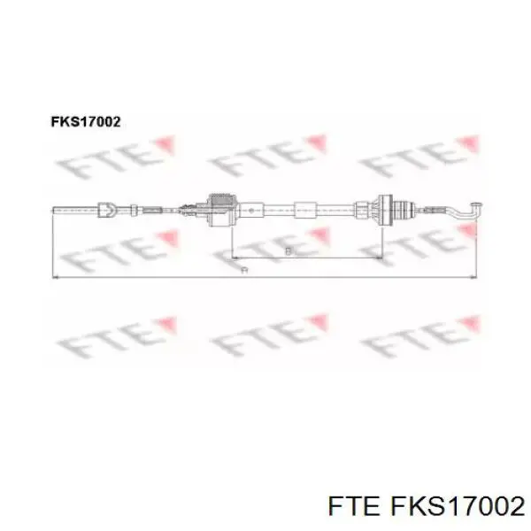 Трос сцепления FKS17002 FTE