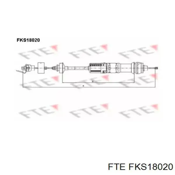 Трос сцепления FKS18020 FTE