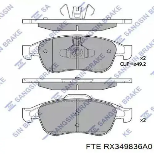 RX349836A0 FTE Суппорт тормозной задний правый