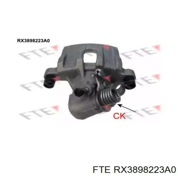 RX3898223A0 FTE суппорт тормозной задний левый