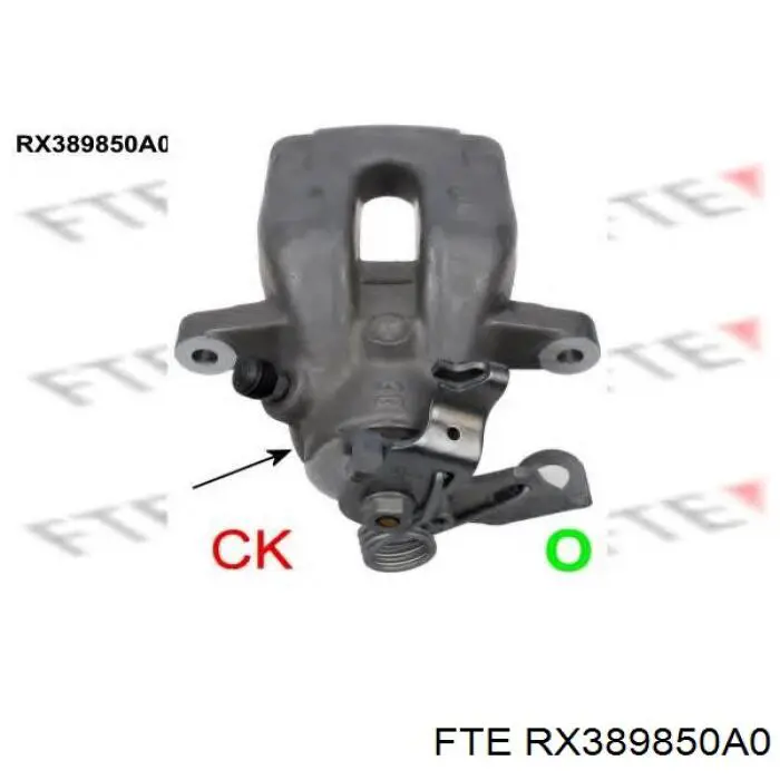 Суппорт задний правый RX389850A0 FTE