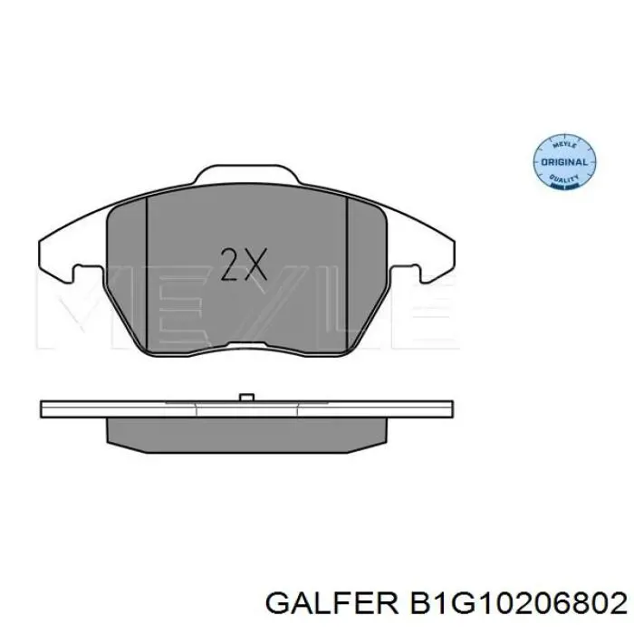 Передние тормозные колодки B1G10206802 Galfer